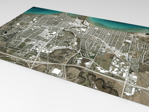 Cityscape Sheboygan Wisconsin USA Modelo 3D