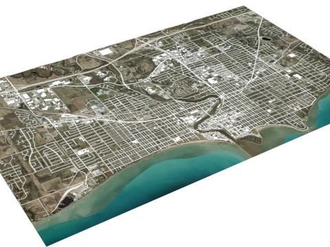 Cityscape Sheboygan Wisconsin USA Modelo 3D