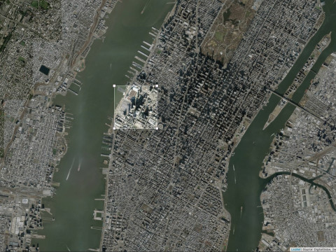 Cityscape New York USA fragment city 3D 모델