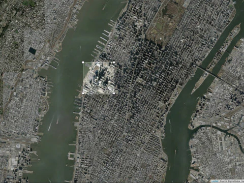 Cityscape New York USA fragment city 3D Model
