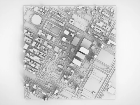 Cityscape New York USA fragment city 3D Model