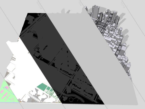 Cityscape New York USA fragment city 3D Model