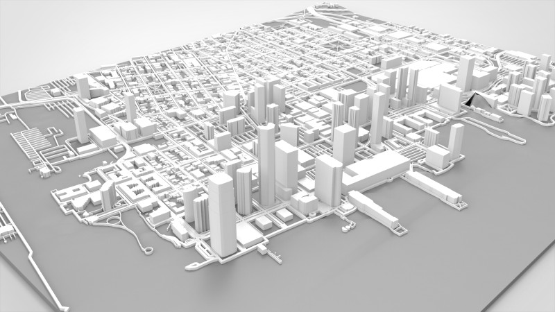 Cityscape New York USA fragment city 3D Model .c4d .max .obj .3ds .fbx .stl .blend 