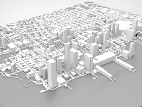 城市景观 纽约 美国 碎片城市 3D 模型