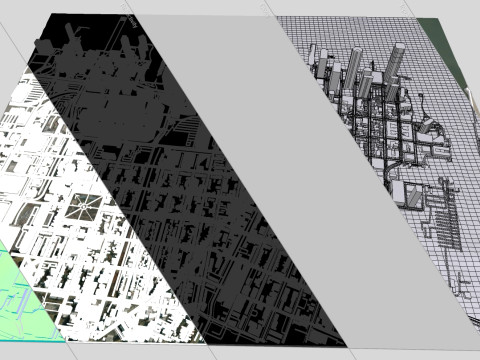 Cityscape New York USA fragment city 3D Model