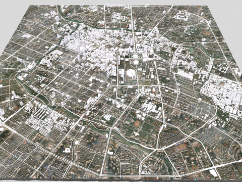 Cityscape Chengdu China 3Dモデル