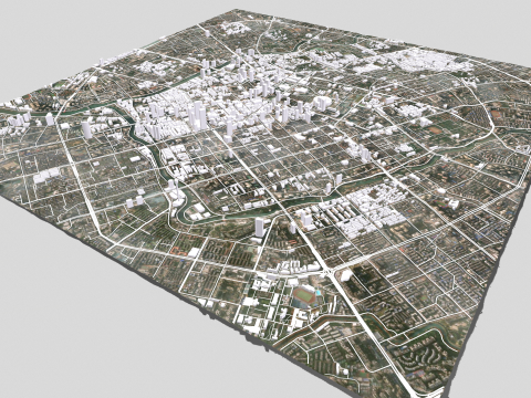 Cityscape Chengdu China Model 3D