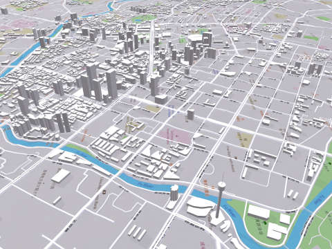 Cityscape Chengdu China Model 3D