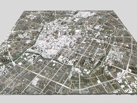 Cityscape Chengdu China Model 3D