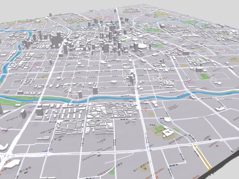 Cityscape Chengdu China Model 3D