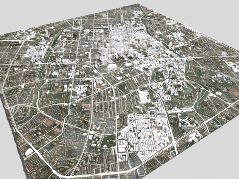 Cityscape Chengdu China Model 3D