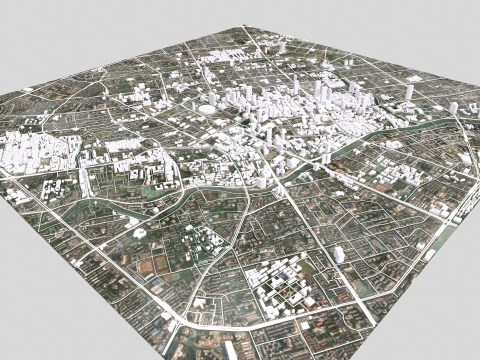 Cityscape Chengdu China Model 3D