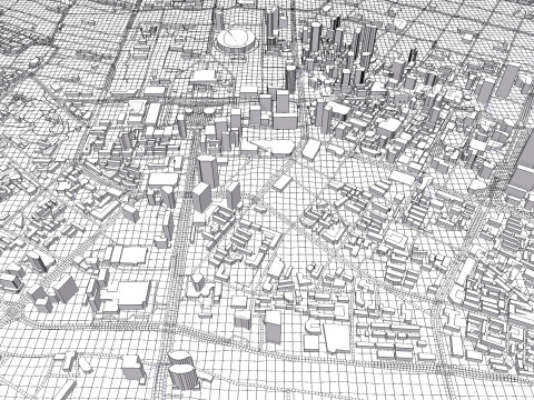 Cityscape Chengdu China Model 3D