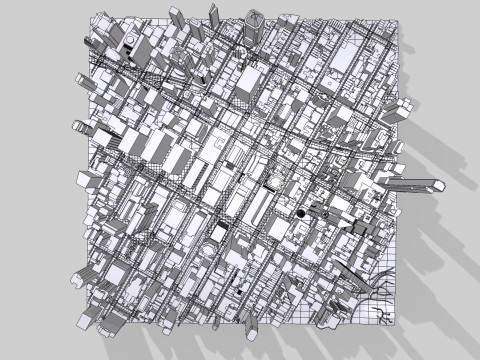 Cityscape New York USA fragment city Modelo 3D