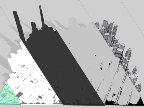 Cityscape New York USA fragment city Modelo 3D