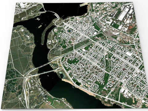 Cityscape Zaporozhye Ukraine 3D Model