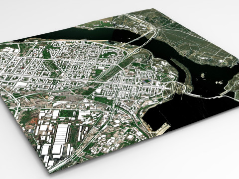 Cityscape Zaporozhye Ukraine 3D Модель