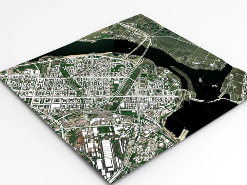 Cityscape Zaporozhye Ukraine 3D Model