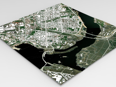 Cityscape Zaporozhye Ukraine 3D Модель