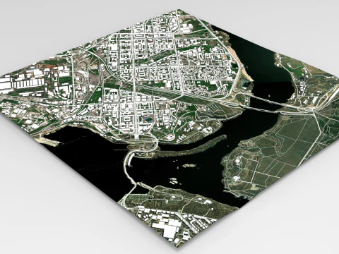 Cityscape Zaporozhye Ukraine 3D Model