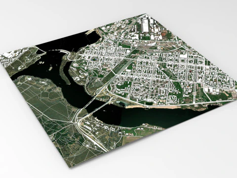 Cityscape Zaporozhye Ukraine 3D Model