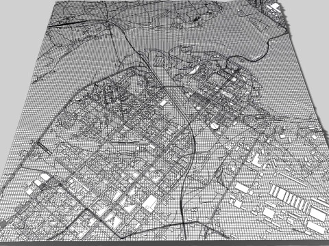 Cityscape Zaporozhye Ukraine 3D Model