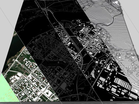 Cityscape Zaporozhye Ukraine 3D Model