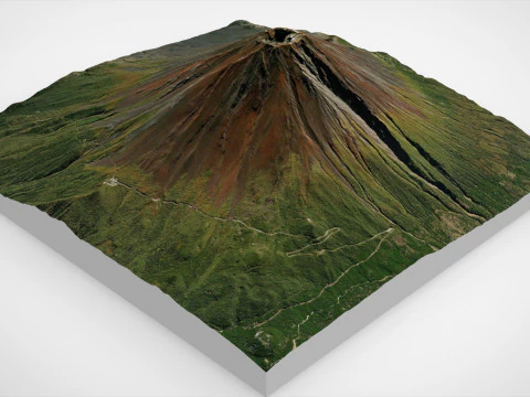 Mountain landscape Volcano Fuji Japan 3D Model