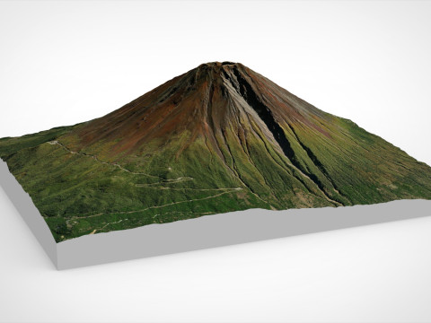 Mountain landscape Volcano Fuji Japan 3D Model