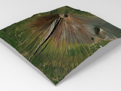 Mountain landscape Volcano Fuji Japan 3D Model