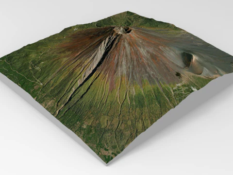 Mountain landscape Volcano Fuji Japan 3D Model