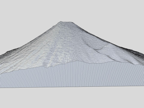 Mountain landscape Volcano Fuji Japan 3D Model