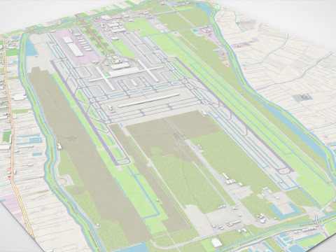 Suvarnabhumi Airport Bangkok Modello 3D