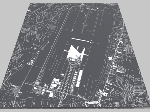 Suvarnabhumi Airport Bangkok Modello 3D