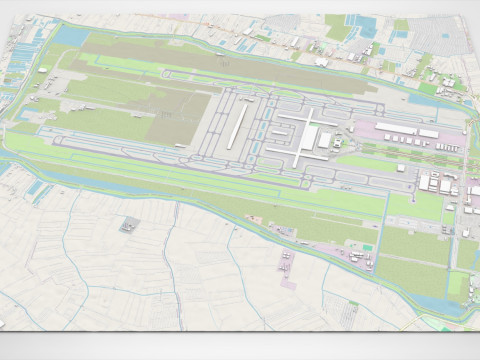 Suvarnabhumi Airport Bangkok Modello 3D
