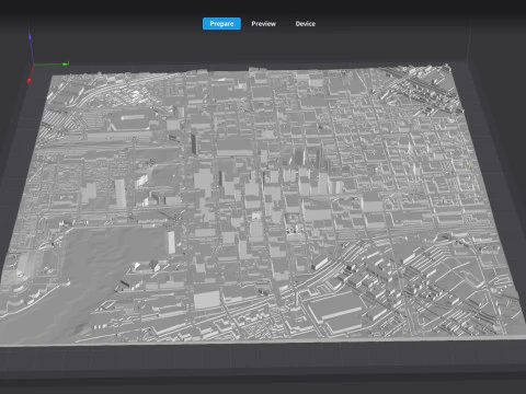 Cityscape Baltimore Downtown USA fragment city 3D Model