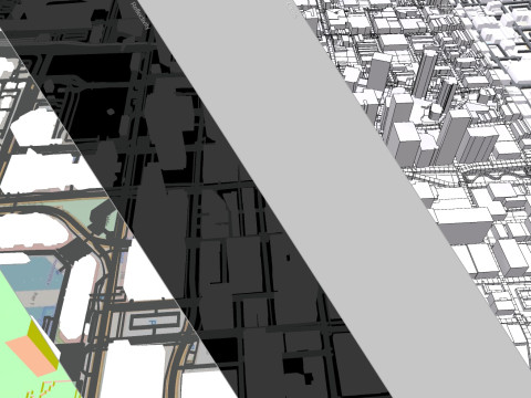Cityscape Baltimore Downtown USA fragment city 3Dモデル