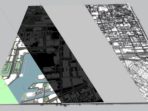 Cityscape Baltimore Downtown USA fragment city 3D Model
