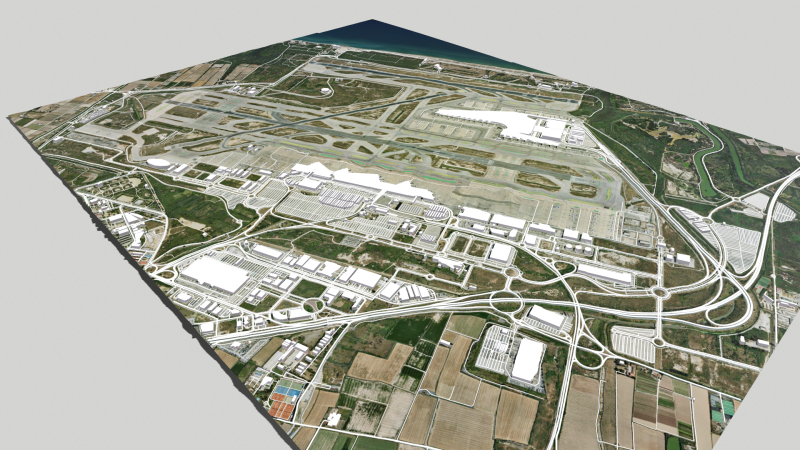 Barcelona El Prat Airport Josep Tarradellas Modelo 3D .c4d .max .obj .3ds .fbx .stl .blend 