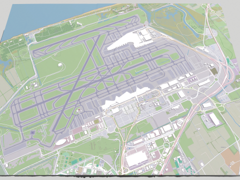 Barcelona El Prat Airport Josep Tarradellas Modelo 3D