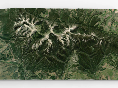 &Aacute;rea de estudo da grande regi&atilde;o selvagem nevada Modelo 3D