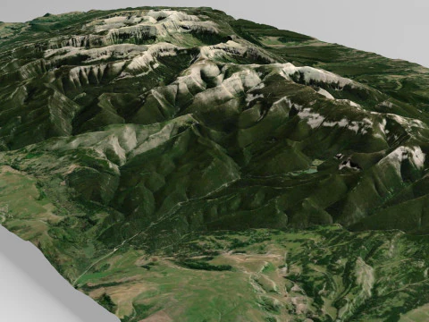 Big Snowy Wilderness Study Area 3D Model