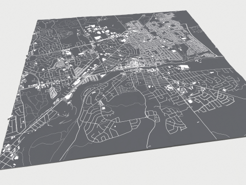 Cityscape Cambridge England 3D-Modell
