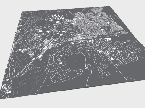 Cityscape Cambridge England 3D Model