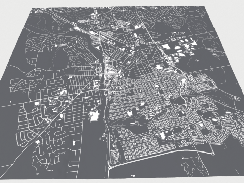 Cityscape Cambridge England 3D-Modell