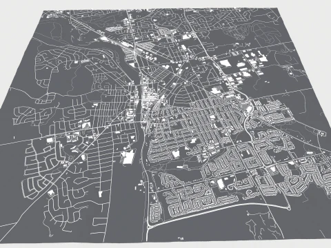 Cityscape Cambridge England 3D Model