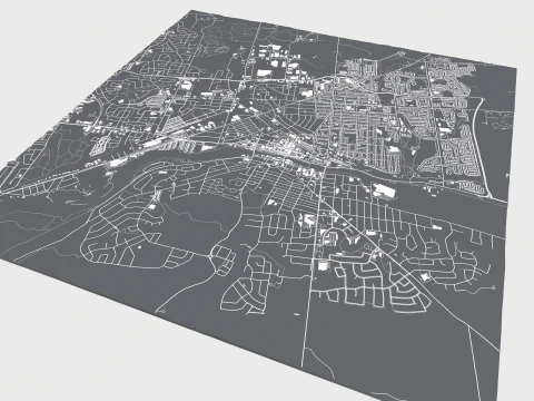 Cityscape Cambridge England 3D Model