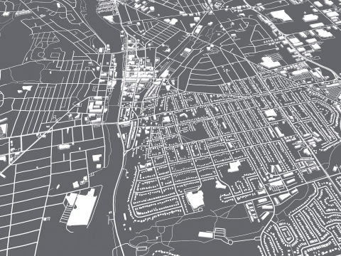 Cityscape Cambridge England 3D-Modell