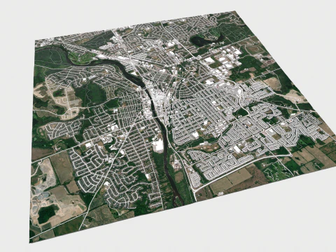 Cityscape Cambridge England 3D Model