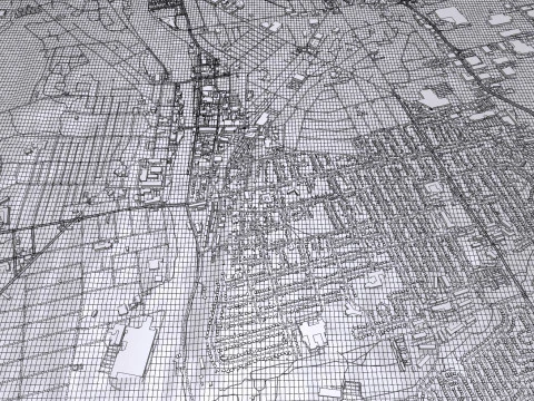 Cityscape Cambridge England 3D Model